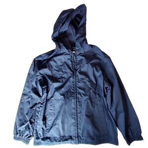 Cat & Jack Navy Blue Recycled Polyester Hooded Windbreaker Jacket Eco-friendlyXL